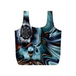 Light Color Floral Grey Full Print Recycle Bags (S) 