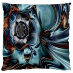 Light Color Floral Grey Standard Flano Cushion Case (One Side)