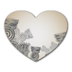 Background Retro Abstract Pattern Heart Mousepads by Nexatart
