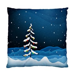 Christmas Xmas Fall Tree Standard Cushion Case (one Side) by Nexatart