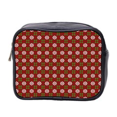 Christmas Paper Wrapping Pattern Mini Toiletries Bag 2-side by Nexatart