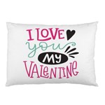 I Love You My Valentine (white) Our Two Hearts Pattern (white) Pillow Case 26.62 x18.9  Pillow Case
