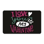  I Love You My Valentine / Our Two Hearts Pattern (black) Magnet (Rectangular)