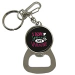  I Love You My Valentine / Our Two Hearts Pattern (black) Button Necklaces Front