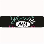  I Love You My Valentine / Our Two Hearts Pattern (black) Large Bar Mats