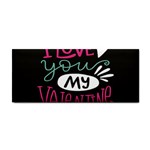  I Love You My Valentine / Our Two Hearts Pattern (black) Cosmetic Storage Cases
