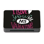  I Love You My Valentine / Our Two Hearts Pattern (black) Memory Card Reader with CF