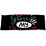  I Love You My Valentine / Our Two Hearts Pattern (black) Body Pillow Case (Dakimakura)
