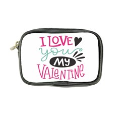 I Love You My Valentine / Our Two Hearts Pattern (white) Coin Purse