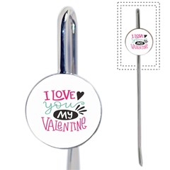 I Love You My Valentine / Our Two Hearts Pattern (white) Book Mark