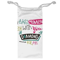 My Every Moment Spent With You Is Diamond To Me / Diamonds Hearts Lips Pattern (white) Jewelry Bag by FashionFling