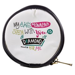 My Every Moment Spent With You Is Diamond To Me / Diamonds Hearts Lips Pattern (white) Mini Makeup Bags by FashionFling