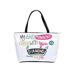 My Every Moment Spent With You Is Diamond To Me / Diamonds Hearts Lips Pattern (white) Shoulder Handbags by FashionFling