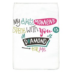 My Every Moment Spent With You Is Diamond To Me / Diamonds Hearts Lips Pattern (white) Flap Covers (l)  by FashionFling