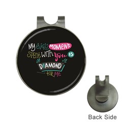 My Every Moment Spent With You Is Diamond To Me / Diamonds Hearts Lips Pattern (black) Hat Clips With Golf Markers