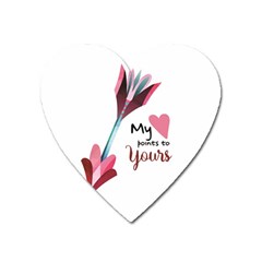 My Heart Points To Yours / Pink And Blue Cupid s Arrows (white) Heart Magnet