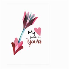 My Heart Points To Yours / Pink And Blue Cupid s Arrows (white) Large Garden Flag (two Sides) by FashionFling