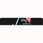 My Heart Points To Yours / Pink and Blue Cupid s Arrows (black) Small Bar Mats