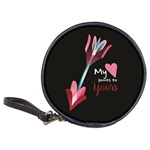 My Heart Points To Yours / Pink and Blue Cupid s Arrows (black) Classic 20-CD Wallets