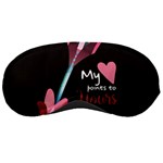 My Heart Points To Yours / Pink and Blue Cupid s Arrows (black) Sleeping Masks