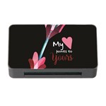 My Heart Points To Yours / Pink and Blue Cupid s Arrows (black) Memory Card Reader with CF