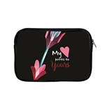 My Heart Points To Yours / Pink and Blue Cupid s Arrows (black) Apple MacBook Pro 15  Zipper Case