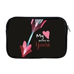 My Heart Points To Yours / Pink and Blue Cupid s Arrows (black) Apple MacBook Pro 17  Zipper Case