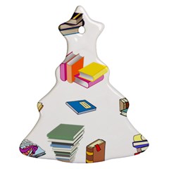 Bookworm Pattern Ornament (christmas Tree)  by athenastemple