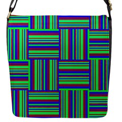 Fabric Pattern Design Cloth Stripe Flap Messenger Bag (s) by Nexatart