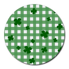 Clover Pattern Round Mousepads by Valentinaart