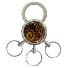 Fractal Spiral Endless Mathematics 3-ring Key Chains by Nexatart