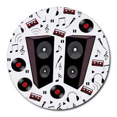 Loud Music Round Mousepads by Valentinaart