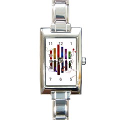 Energy Of The Sound Rectangle Italian Charm Watch by Valentinaart
