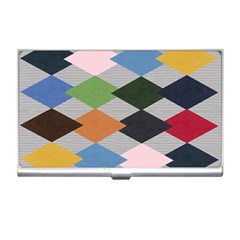 Leather Colorful Diamond Design Business Card Holders by Nexatart