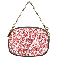Merry Christmas Xmas Pattern Chain Purses (two Sides)  by Nexatart