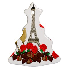 Romance In Paris Christmas Tree Ornament (two Sides) by Valentinaart