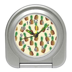 Pineapple Wallpaper Pattern Travel Alarm Clocks by Nexatart