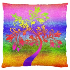 Tree Colorful Mystical Autumn Standard Flano Cushion Case (two Sides) by Nexatart