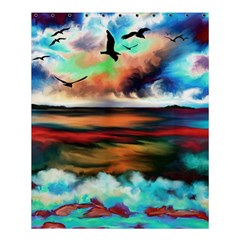 Ocean Waves Birds Colorful Sea Shower Curtain 60  X 72  (medium)  by Amaryn4rt