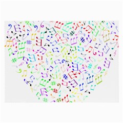 Prismatic Musical Heart Love Notes Rainbow Large Glasses Cloth by Alisyart