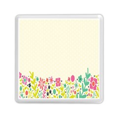 Spring Floral Flower Rose Tulip Leaf Flowering Color Memory Card Reader (square)  by Alisyart