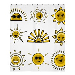 Sun Expression Smile Face Yellow Shower Curtain 60  X 72  (medium)  by Alisyart