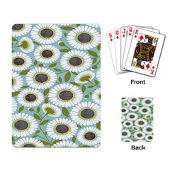 Sunflower Flower Floral Playing Card by Alisyart