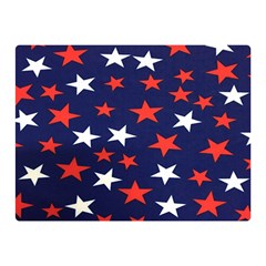 Star Red White Blue Sky Space Double Sided Flano Blanket (mini) 