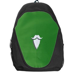 The Dude Beard White Green Backpack Bag
