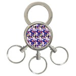 Season Flower Arrangements Purple 3-Ring Key Chains