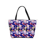 Season Flower Arrangements Purple Shoulder Handbags