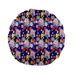 Season Flower Arrangements Purple Standard 15  Premium Flano Round Cushions
