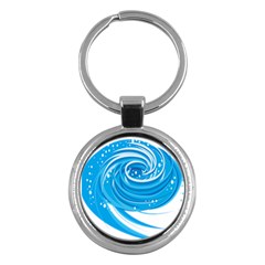 Water Round Blue Key Chains (round) 