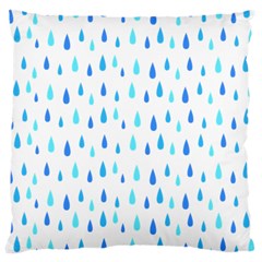 Water Rain Blue Large Cushion Case (two Sides)